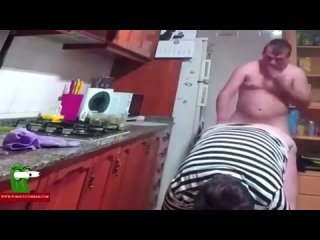 i set the camera to film how he fucks a pot-bellied fat woman